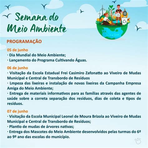 Vem AÍ A Semana Do Meio Ambiente Notícias Prefeitura Municipal De Ipê