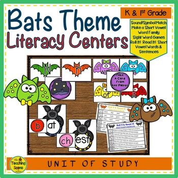 Bats Themed Literacy Centers By The Teaching Scene By Maureen Tpt