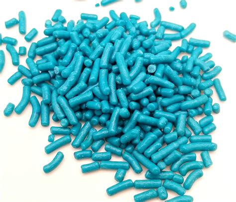 Ncs Teal Edible Jimmies Sprinkles 8 Ounces Great For