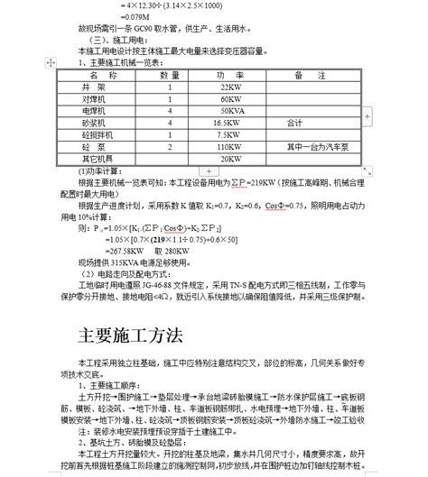 大厦地下室工程施工组织设计 17p免费下载 建筑施工 土木工程网