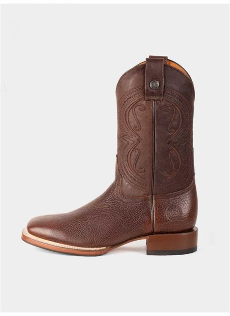 Bota Rodeo Suela Antiderrapante Bisonte Americano Dark Brown Estilo