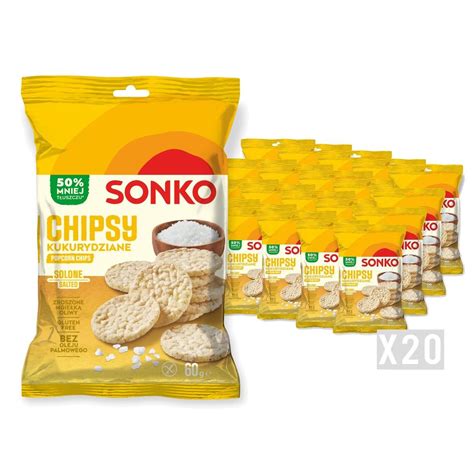 20x SONKO Chipsy Kukurydziane Solone 60g Sonko Sklep EMPIK