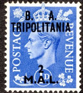 Stamp British Stamp Overprinted B A Tripolitania Tripolitania