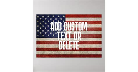 Weathered Distressed American Flag Poster Zazzle