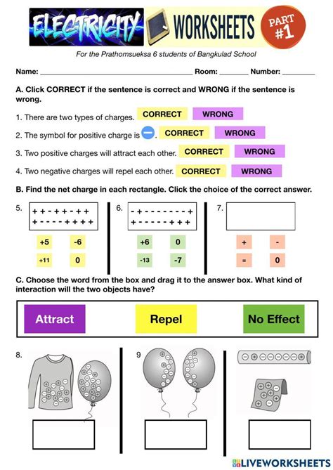 Electric Charge Worksheets On Quizizz Free Printable