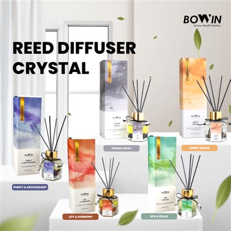 Jual Bowin Reed Diffuser Crystal Aromaterapi Pengharum Ruangan