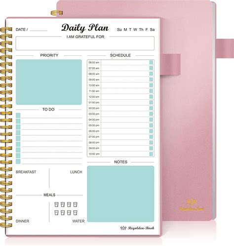 Daily Planner Undated To Do List Notebook With Hourly Schedule