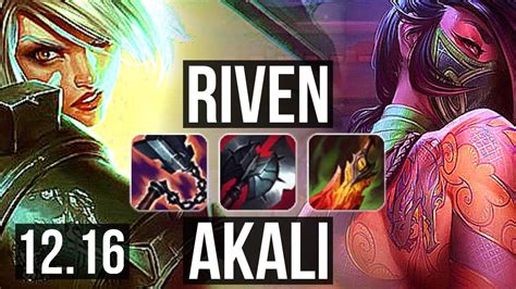 RIVEN Vs AKALI TOP 7 0 10 4 3M Mastery 1100 Games Godlike EUW