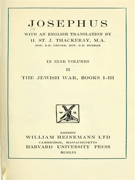 Josephus 02 War 1 3 Pdf Josephus Herod The Great
