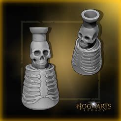 OBJ File HARRY POTTER HOGWARTS LEGACY HOWL COLUMN CANDLE HOLDER3D