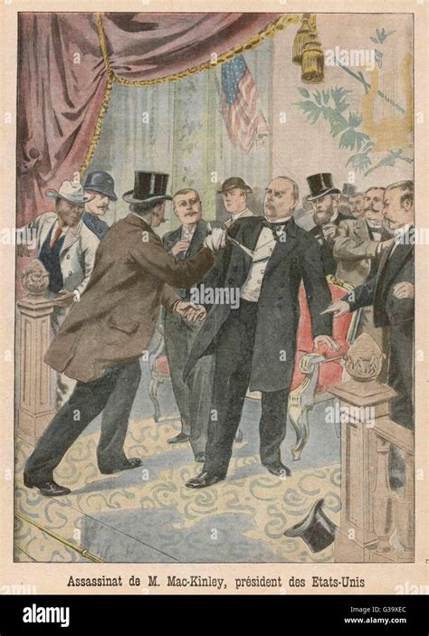 President McKinley is shot at close range by anarchist Leon Czolgosz ...