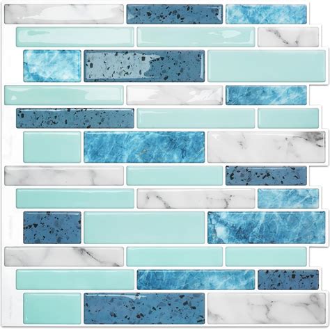 Vamos Tile 10 Sheets Peel And Stick Tile Backsplash 12 X12 Light