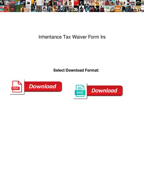 Fillable Online Inheritance Tax Waiver Form Irs Inheritance Tax Waiver