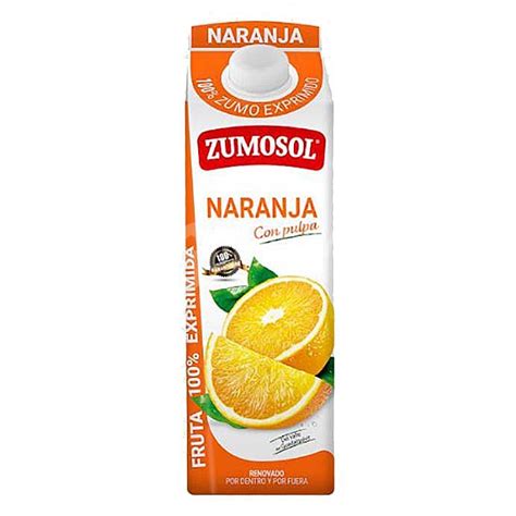 Zumosol Zumo De Naranja Con Pulpa 100 Exprimido Brik 1 L