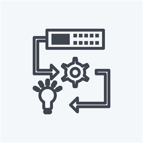 Icon Machine Learning Suitable For Data Analytics Symbol Line Style