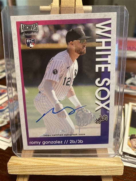 2022 Topps Archives Snapshots Rc Auto Romy Gonzalez Chicago White Sox 13 Ebay