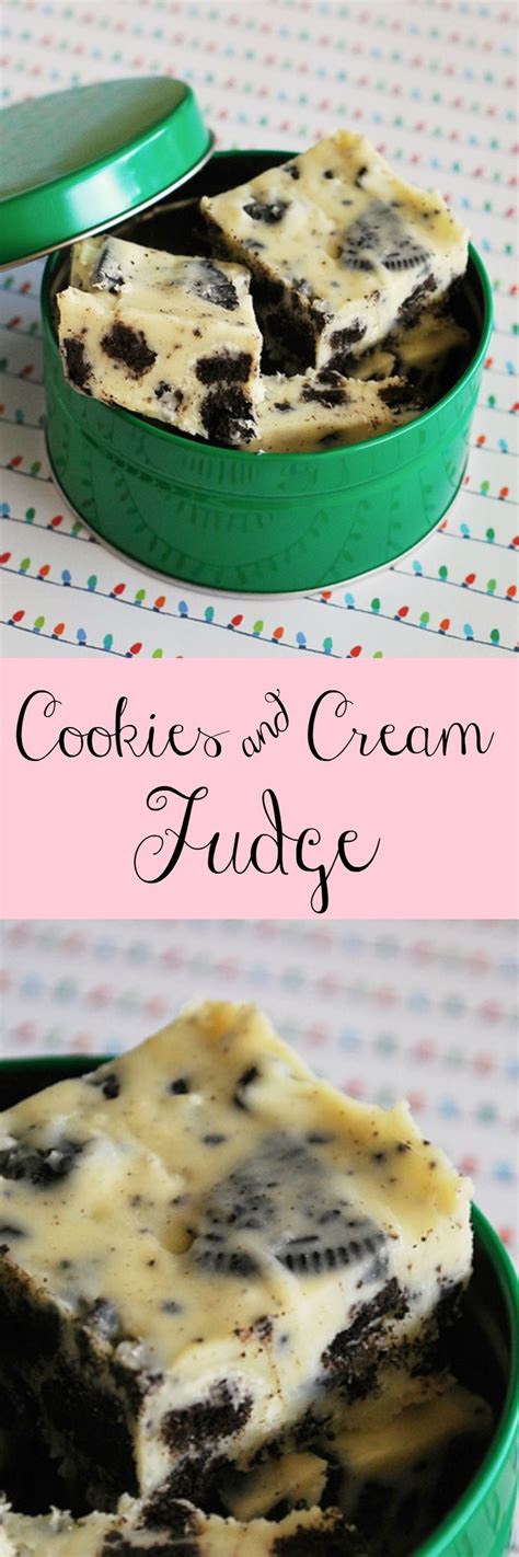 Cookies And Cream Fudge Fake Ginger Recipe Desserts Fudge Recipes Cookies And Cream Fudge