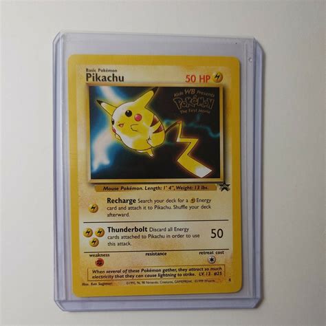 Pikachu Black Star Pok Mon The First Movie Promo Mint Pok Mon Card