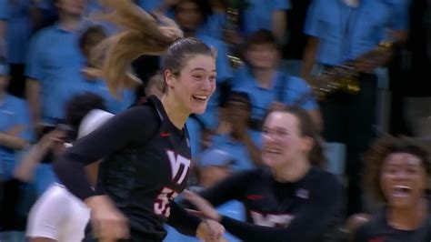 Elizabeth Kitleys Buzzer Beater Lifts Virginia Tech Past Unc Espn Video