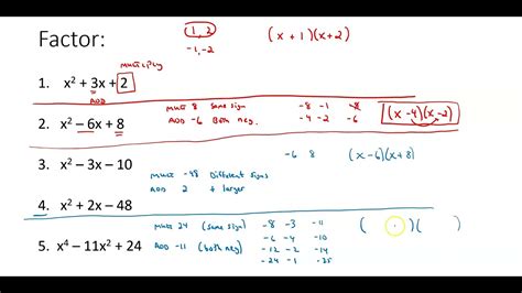 Section 63 Factoring Trinomials Part 1 Youtube