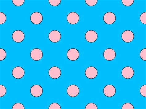 Premium Vector Pink Color Polka Dots Over Deep Sky Blue Background