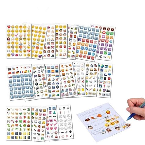 Buy 19 Sheets Emoji Sticker Assortment 912 Stickers The Most Popular Emojis