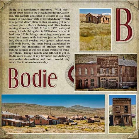 Ghost Town Scrapbook Layout Travel Abc Bodie Digital Scrapbook Place Gallery Scrapbooking