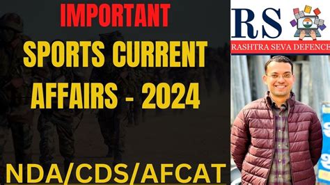 Important Sports Current Affairs For NDA CDS AFCAT Defence Sports