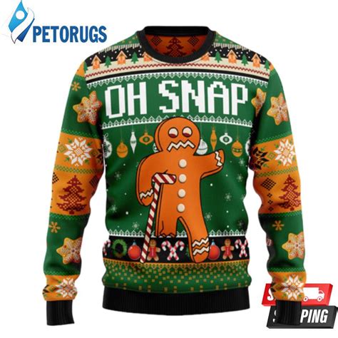 Oh Snap Gingerbread Ugly Christmas Sweaters Peto Rugs