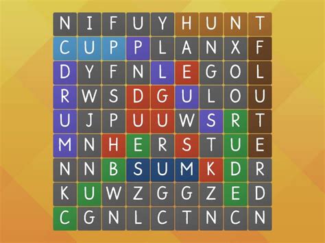 Long Short U Wordsearch