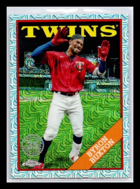 RÉFRACTEUR CHROME RÉTRO 35e anniversaire Byron Buxton 2023 Topps 1988