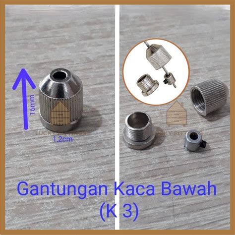 Jual Gantungan Bracket Rak Ambalan Kaca Bawah K Kawat Seling Sling