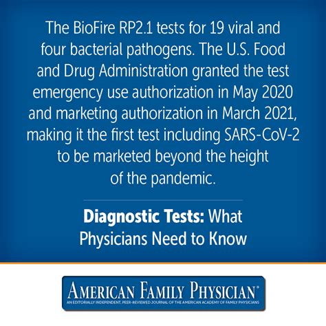 Biofire Respiratory Panel For The Detection Of Viruses And Bacteria Aafp