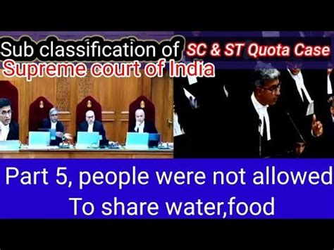 Part Sc St Sub Classification Of Quota Suprem Court Of India Power