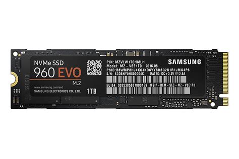 Samsung 1TB 960 EVO M 2 2280 1TB SSD PCI Express 3 0 X4 NVMe Solid