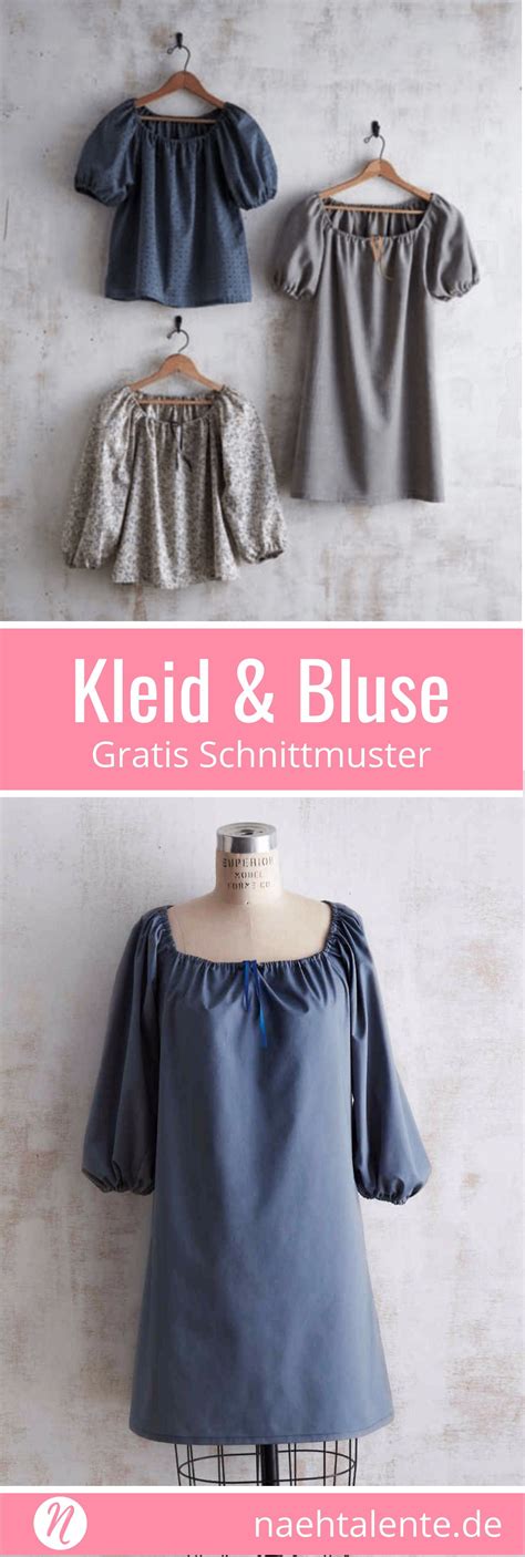 Kleid Und Bluse Mit Gerafftem Ausschnitt Freebook Gr S M L