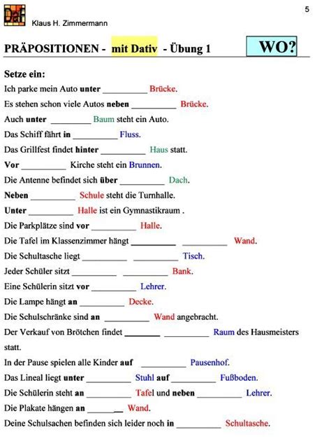 Deutsch Als Fremdsprache Daf Daz Grammatik Pr Positionen German