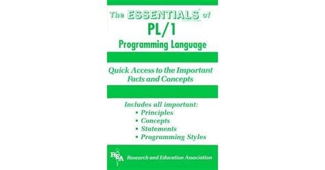 PL/1 Programming Language Essentials by Research & Education Association