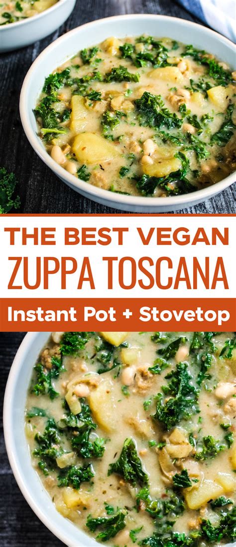 The BEST Vegan Zuppa Toscana Instant Pot Recipe