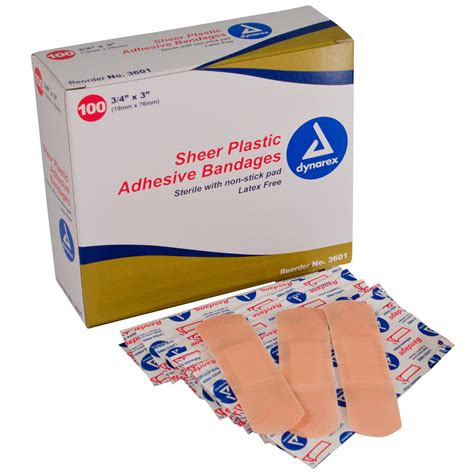 Sheer Plastic Adhesive Bandages Scientific And Medical Supplies