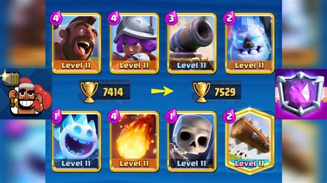 I REACHED 7500 TROPHIES WITH HOG CYCLE BOOT CAMP ARENA 20 BEST DECK