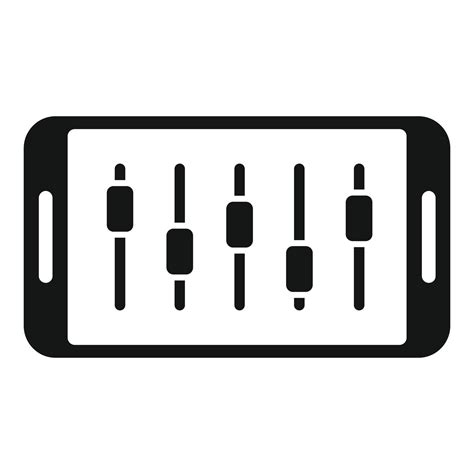 Smartphone control icon simple vector. Work center 14915794 Vector Art