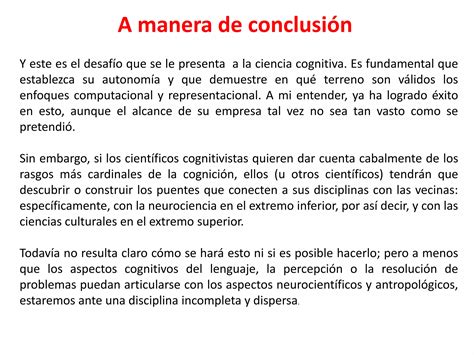 La Ciencia Cognitiva Origen Ppt