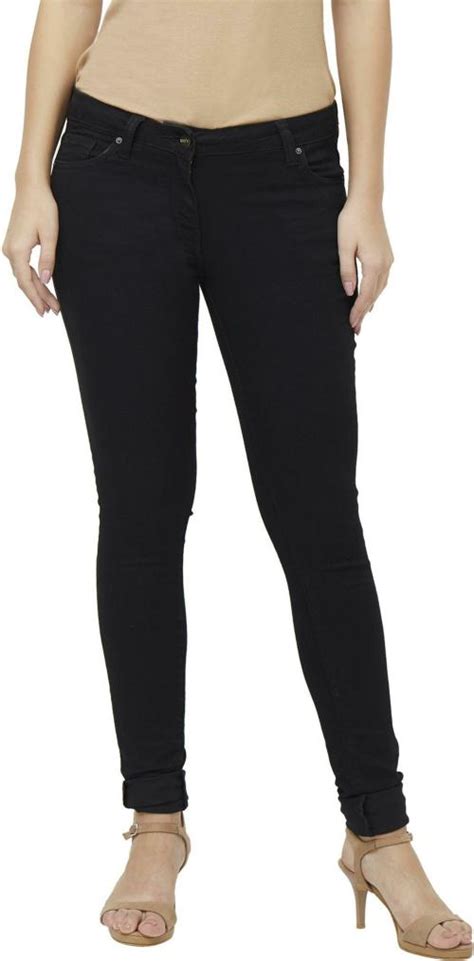 Buy 109f Women Black Solid Pure Cotton Jeans Online At Best Prices In India Jiomart