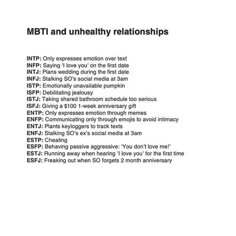 Instagram의 Myers Briggs Type Indicator님 Unhealthy relationships