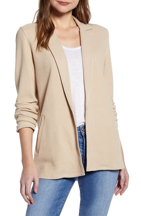 Caslon® Knit Blazer Regular And Petite Nordstrom Knit Blazer