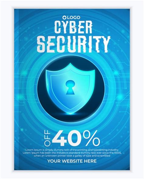 Premium Vector Cyber Security Modern Book Cover Template