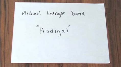 Prodigal by Michael Gungor Band | Prodigal, Band, Michael