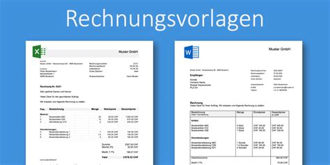 Rechnungsvorlage Excel