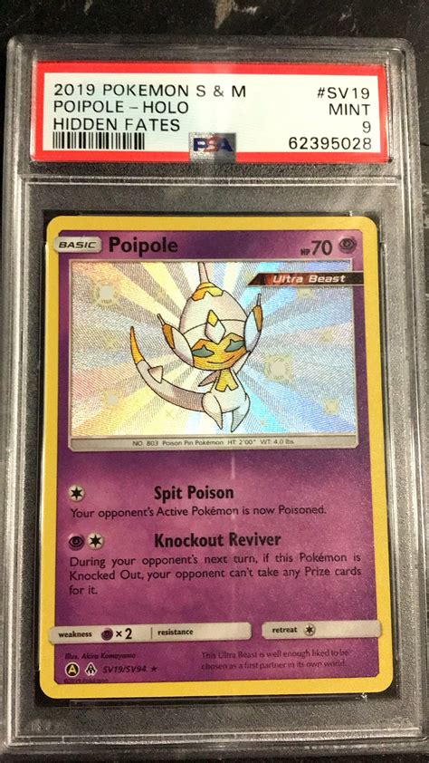 2019 Pokemon Sun Moon Hidden Fates Sv19 Poipole Holo PSA 9 GameStop